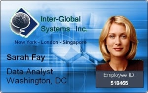 interglobal ID card with transparent photo