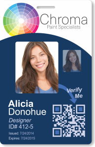 ID Card with Flat Colors