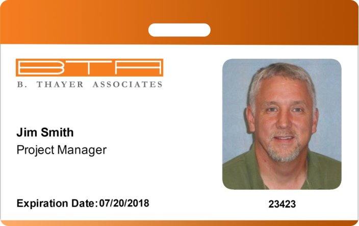 BTA Employee Photo ID Badge