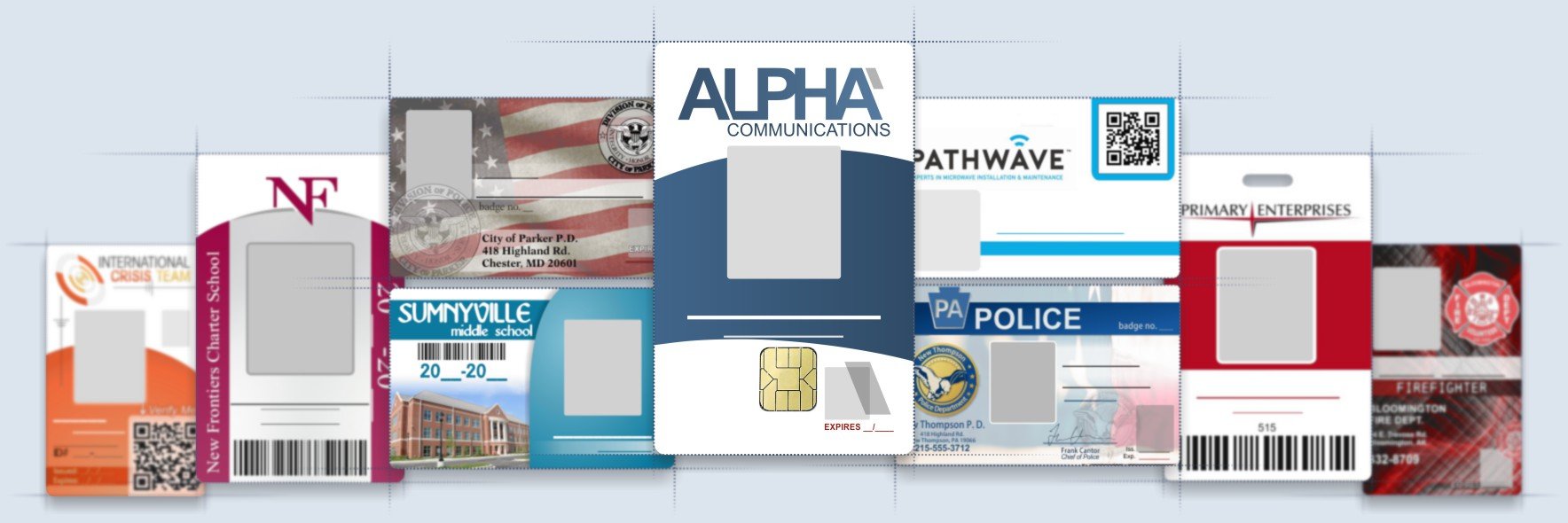 ID card design spread