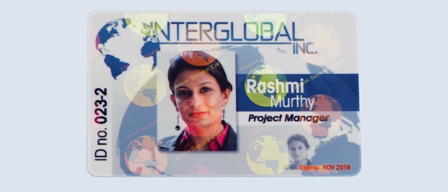 Hologram Overlays Corporate ID Overlay Inkjet Teslin ID Cards Lot of 10 