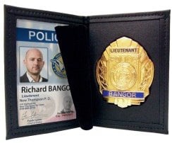 Police ID badge and card with holder