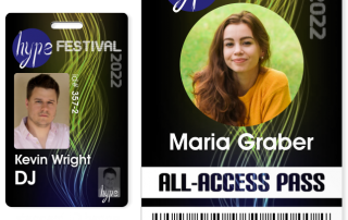 Large Format vs standard event ID cards