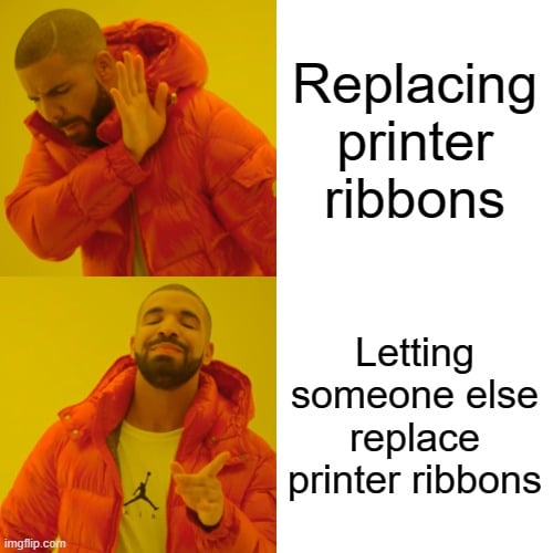 replacing printer ribbons