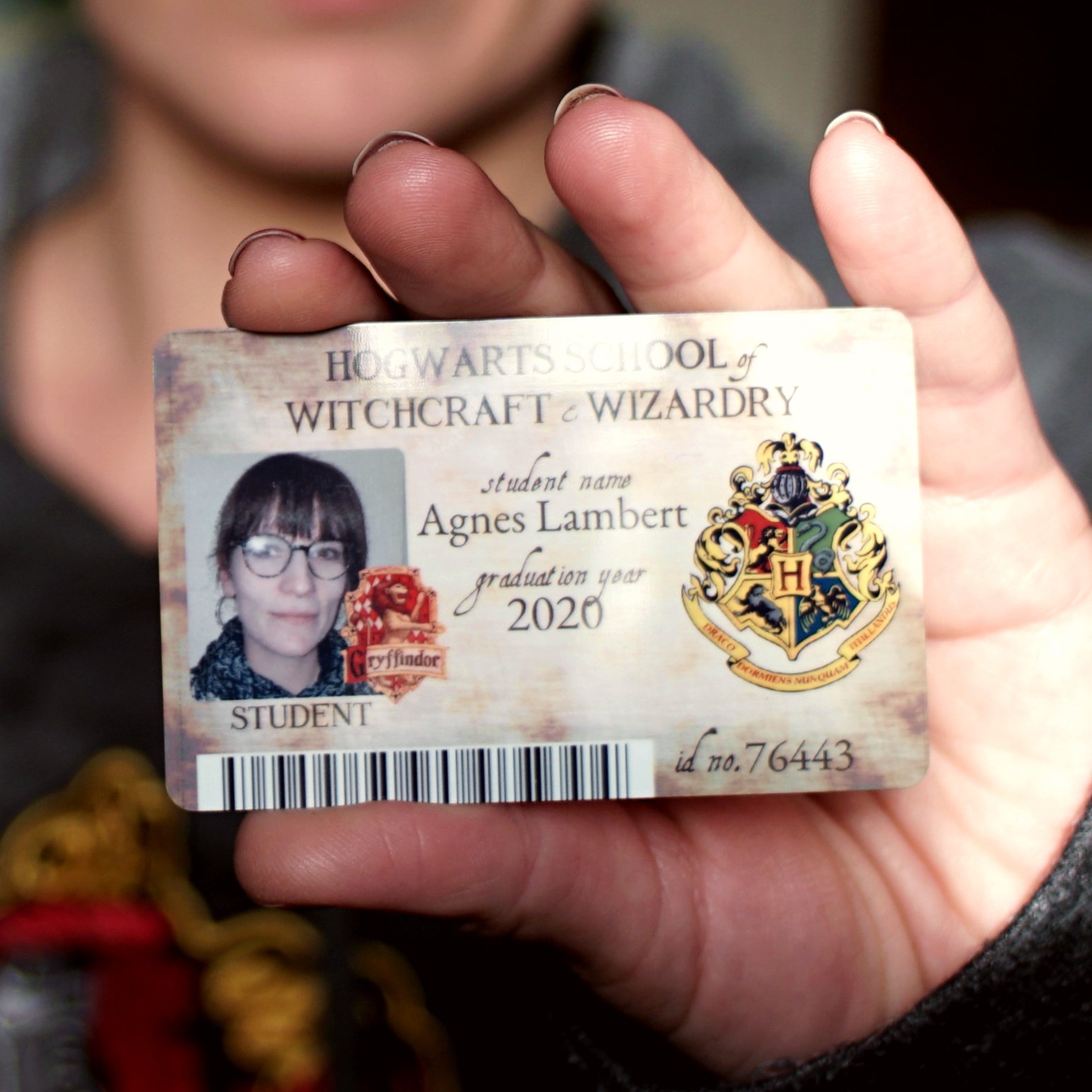 Novelty Hogwarts student ID