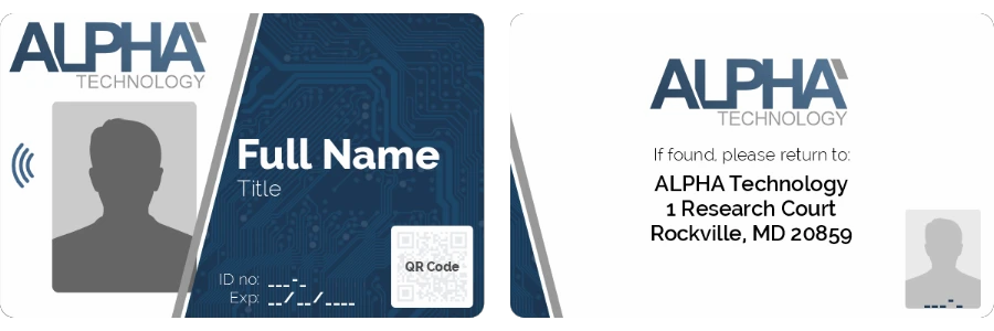 ID card template preview animation